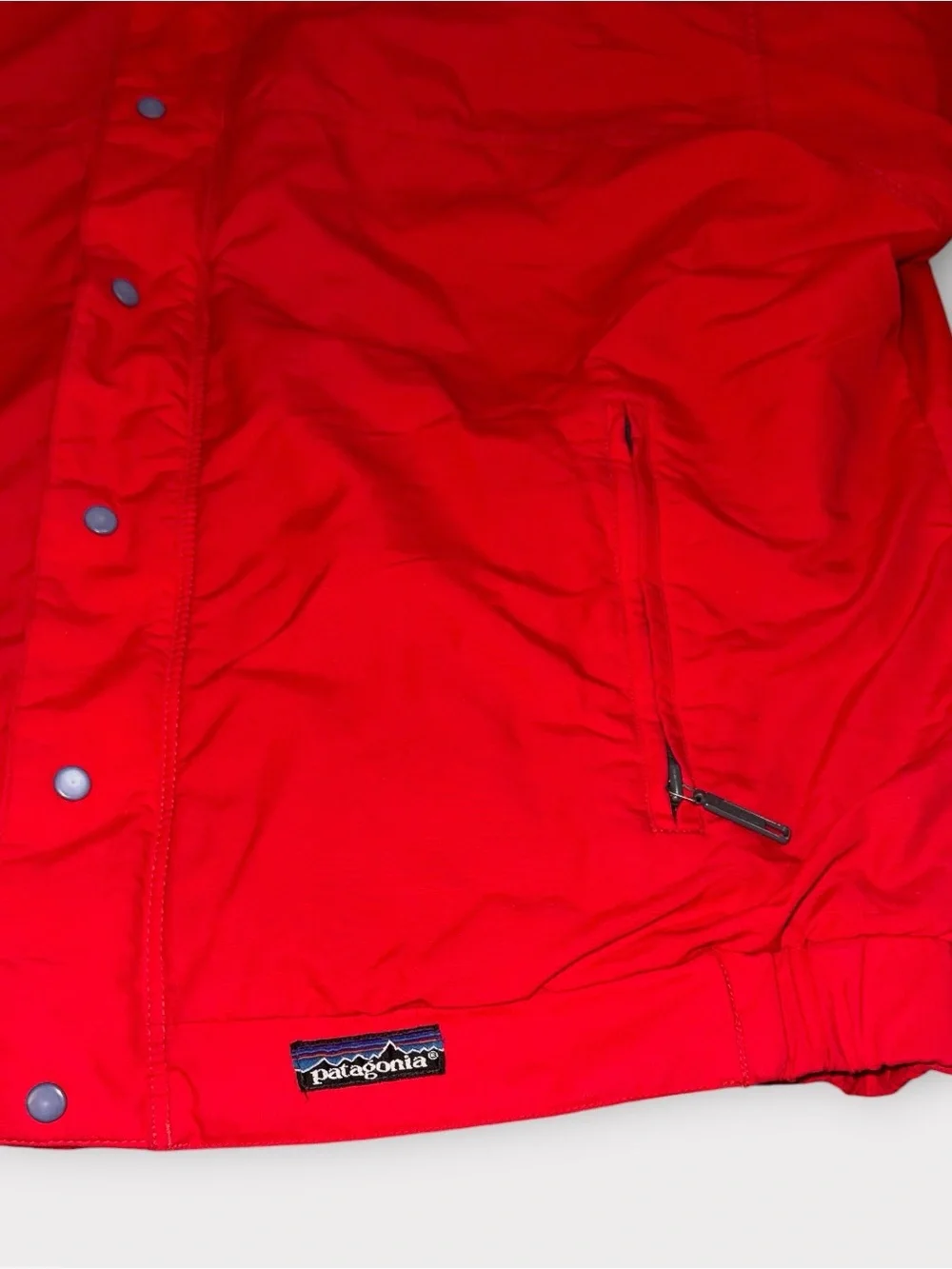 Vintage 80s/90s Red Patagonia Shelled Synchilla, fleece lined sz L